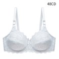 thumbnail image 1 of Sujetador de encaje Mujer Sexy Hacer subir Lencería Copa fina Ropa interior transpirable, Blanco, 48CD Vogacara AP001126-06, 1 of 7