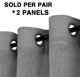 thumbnail image 2 of Cortinas de lino Paneles de cortina de mezcla de lino natural para sala de estar/cortinas transparentes de lino que reducen la luz 84 pulgadas de largo Juego de 2 paneles Paneles de ventana con ojales de níquel, gris carbón natural 52 pulgadas de ancho x 45 pulgadas de largo, 2 of 5