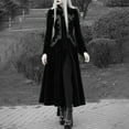 thumbnail image 2 of IROINNID Maxi Dress for Women Lace Patchwork Medieval Round Neck Zipper Slimming Long Sleeve Dresses Discount,Black, 2 of 6