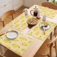 thumbnail image 5 of Cute Bee Placemats Set of 6, Love Honeycomb Heart Yellow Background Non-Slip Place Mats Washable Table Mats for Kitchen Dining Table Decorations Indoor/Outdoor, 5 of 9