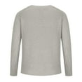thumbnail image 6 of Hinvhai Plus Size Sweater Tops On Seasonal Women's Solid Hollow Out Pullover Long Sleeve Sweater Gray 12(XXL), 6 of 9