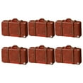 thumbnail image 5 of COMPUKAS Brown Resin Dollhouse Suitcase Set 6pcs Miniature Photo Props for Doll Accessories, 5 of 8