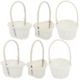 thumbnail image 1 of 1 Set 6pcs Exquisitos cestas tejidas Mini canastas Adornos artesanales (blanco), 1 of 5