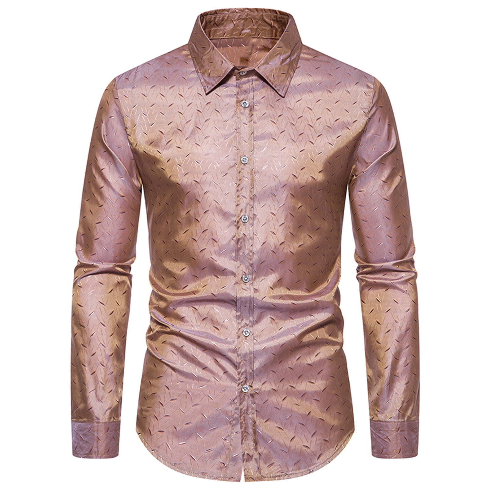 Lovskoo 2024 Men's Business Dress Shirts Casual Button Long