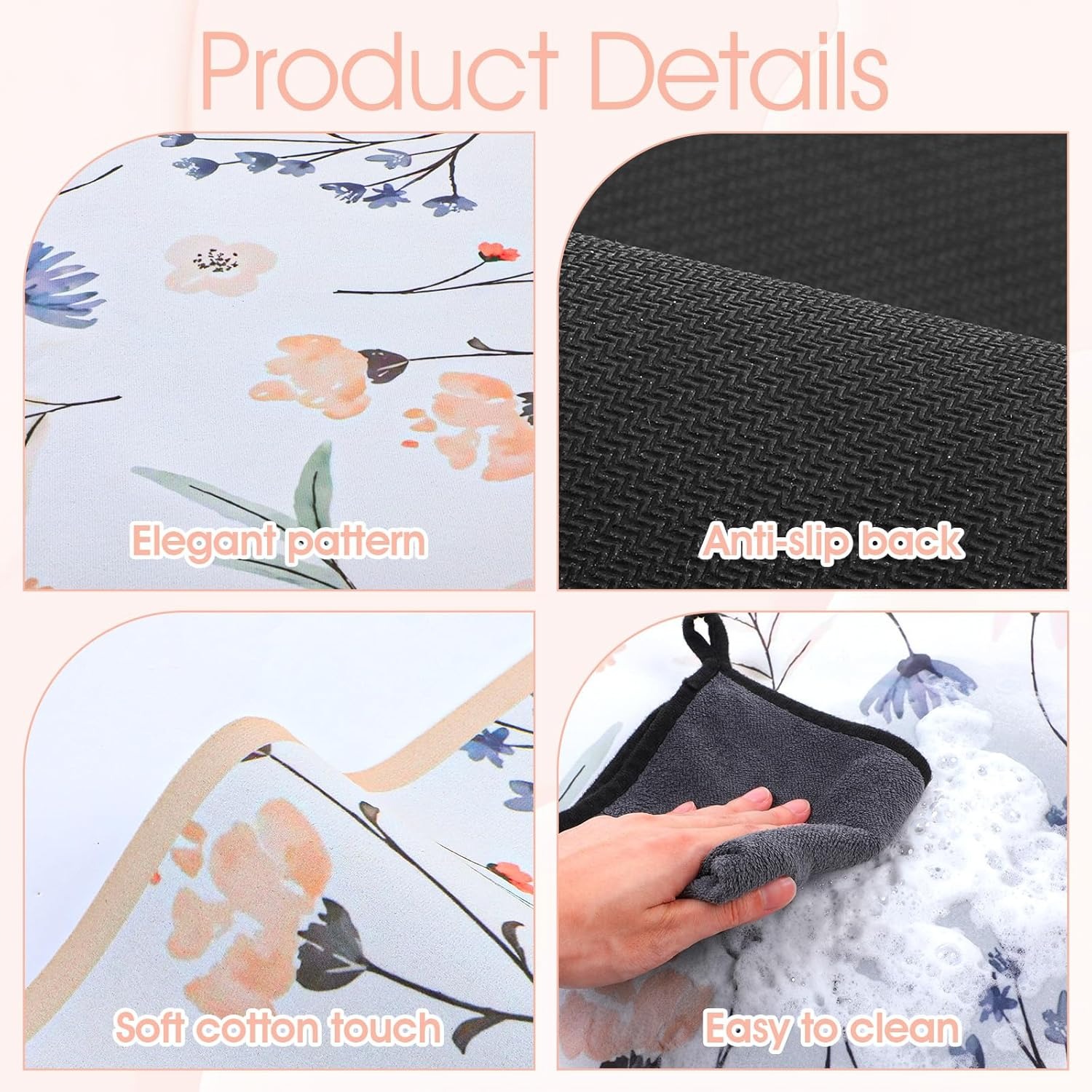 2 Pcs Washer and Dryer Covers for the Top, 19.7'' x 23.6'' Washer and Dryer Top Protector Mat, Protective Rubber Mat, Non Slip Washer Dryer Cover for Home Kitchen Laundry Room