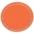thumbnail image 1 of 4pcs Car Coaster, 2.75 Inch Silicone Non-slip Crystal Car Coaster, Car Interior Accessories, GM Coaster Mat (Orange), 1 of 5
