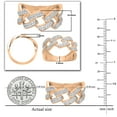 thumbnail image 4 of Dazzlingrock Collection Round White Diamond Out Bling Cuban Link Band Ring for Women (0.42 ctw, Color I-J, Clarity I1-I2) in 18K Rose Gold, Size 10, 4 of 5