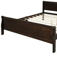 thumbnail image 5 of Wood Platform Bed Frame Sleigh Bed with Headboard, Footboard & Wood Slat Support Espresso - Full, 5 of 5