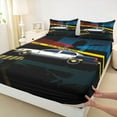 thumbnail image 3 of Castle Fairy Teens Boys Girls Police Car 4pcs Bed Sheets,Car Theme King Sheets,Cartoon Car Super Cozy Sheet Set,Breathable Home Decor, 3 of 7