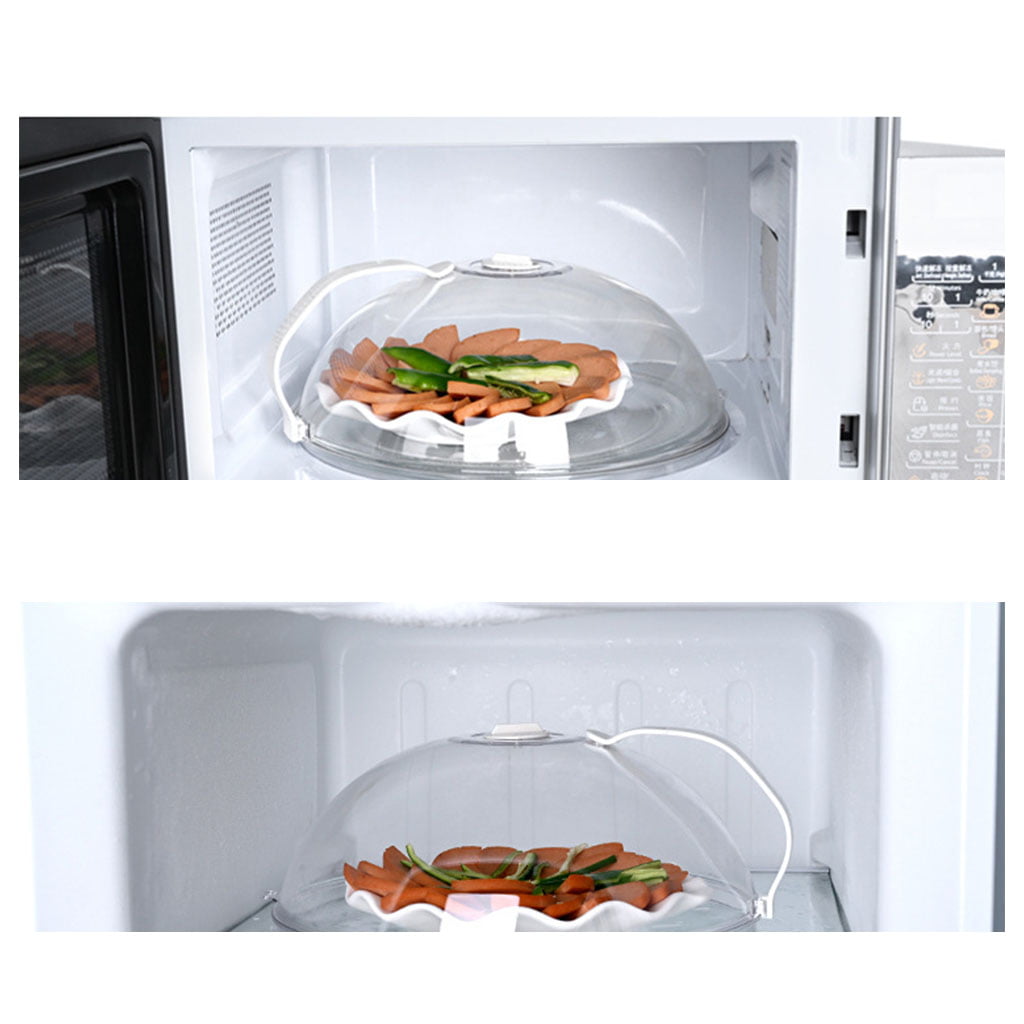 Tall Microwave Glass Plate Cover - Splatter Guard Lid with Easy Grip S -  Le'raze by G&L Decor Inc