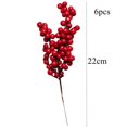 thumbnail image 1 of Ramas de pino artificiales de ratán para Navidad, bayas de espuma roja para decoración de Corona de Navidad, suministro de ajuste de mesa de Noel, 1 paquete, 1 of 4
