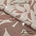 thumbnail image 3 of Mainstays Iris Leaf Stitched Quilt, Full/Queen, Rust Red, Reversible Lightweight Bedding for All Ages, 3 of 9
