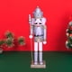 thumbnail image 3 of 30cm Cascanueces De Madera Rey Adornos Decoración De Navidad Marioneta 3 Piezas, 3 of 9