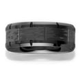 thumbnail image 5 of Tungsten Rings for Men Wedding Bands for Him Womens Wedding Bands for Her 8mm Black Pattern Brushed, 5 of 6