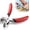 Red, variant on Catfish Skinning Pliers, Heavy Duty Steel Fish Skinner, Professional Fish Plier with Ergonomic Grips, Durable Multi Purpose Catfish Skinners, Fishing Pliers(Red,1 Pack)