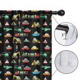 thumbnail image 4 of Blackout Kids Curtains,Cartoon Traffic Vehicles Signs Black Pattern Childrens Insulated Curtains Set Of 2,Bedroom Essentials,Toddler Room Decor 52"x63", 4 of 5