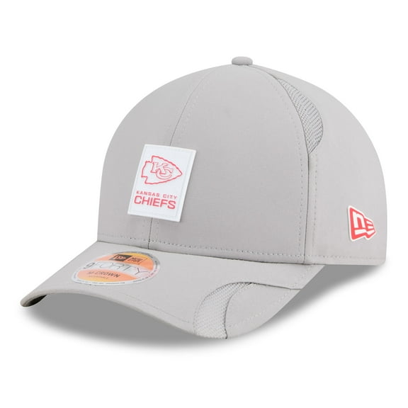 Men's New Era Gray Kansas City Chiefs 2025 Sideline M-Crown 9FORTY Adjustable Hat