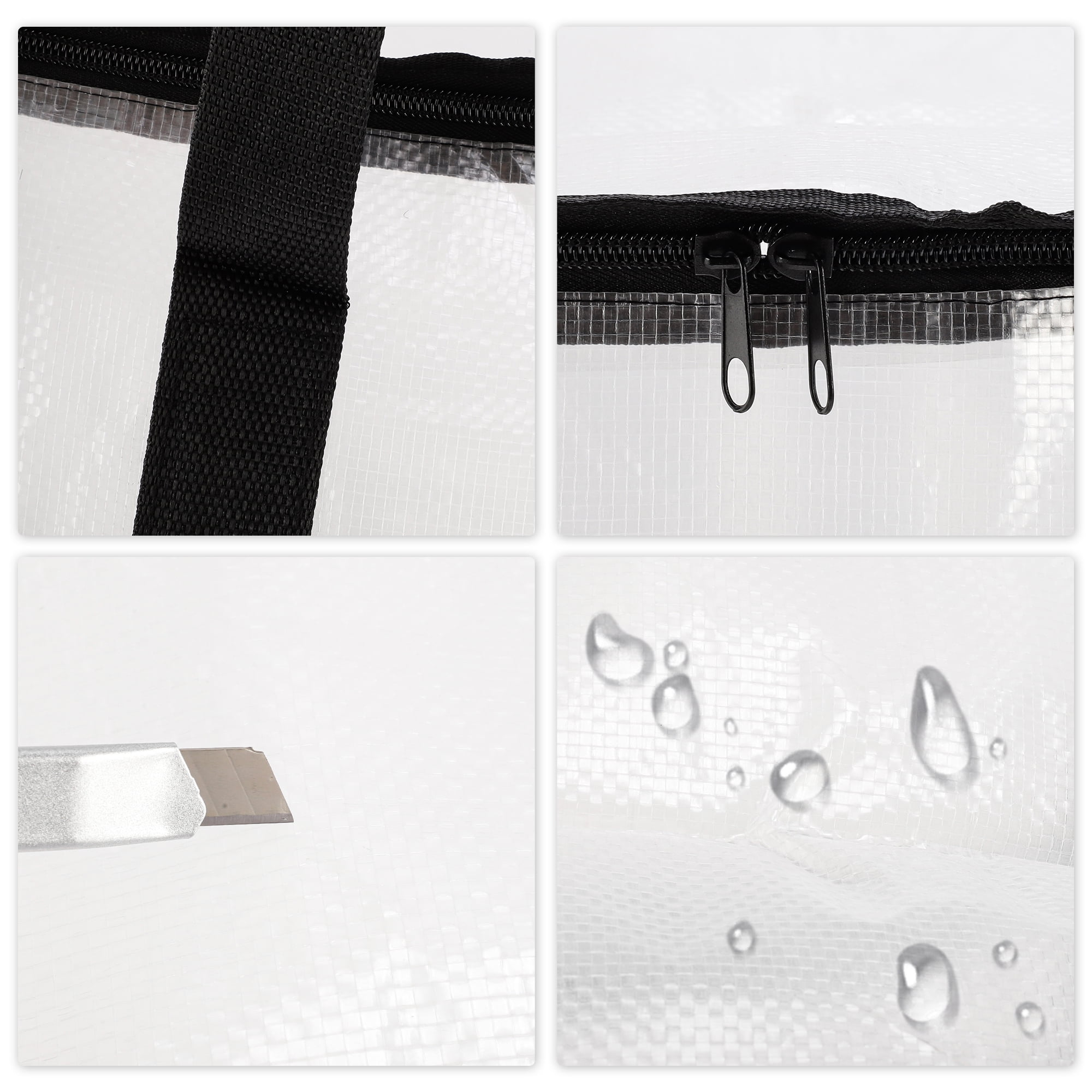 Unique Bargains Durable Storage Bag Storage Bins for Storaging 1Pc Clear Size M