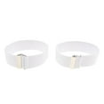 thumbnail image 2 of hengtong 6xAdjustable Anti Slip Elastic Shirt Sleeves Holder Armband Arm Garter Band White 6 Pcs, 2 of 9