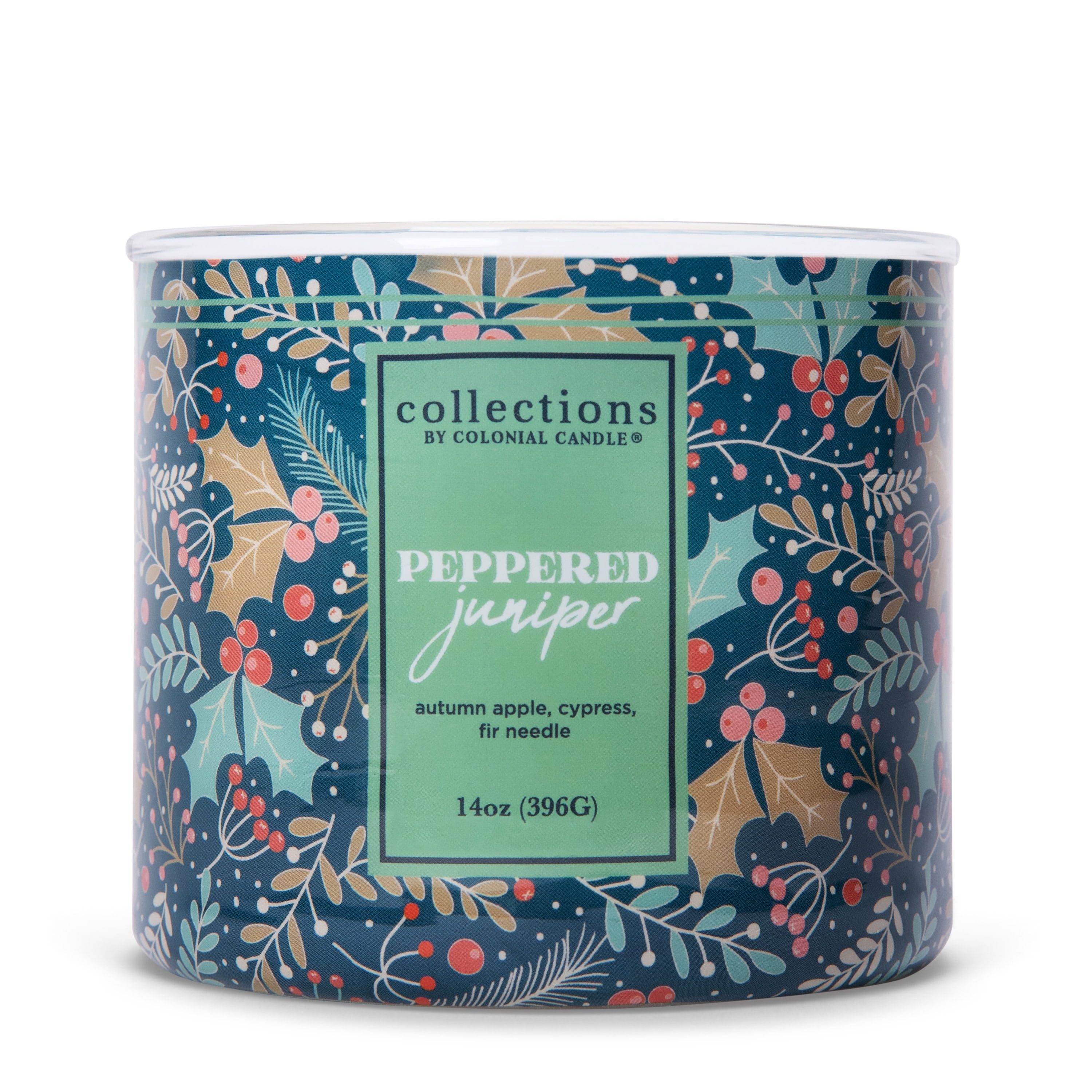 Deco Collection by Colonial Candle, Peppered Juniper Scented Jar Candle, 3-Wick Scented Jar Candle with Woody Fragrance and Premium Lead-Free Cotton Wick, 14 oz - Up To 60 Hours Burn