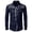 A-Blue538, variant on XIAONU Men's Embroidered Western Shirt Slim Fit Spread Collar Long Sleeve Top Stylish Country Wear Shirts