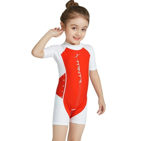 baby kids unisex one piece wetsuit sun protection short walmart swimsuit size chart
