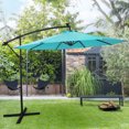 thumbnail image 2 of Outdoor 360 Degrees Rotation Deck Umbrella, Patio Umbrella with Solar Lights - Multicolor, 2 of 8