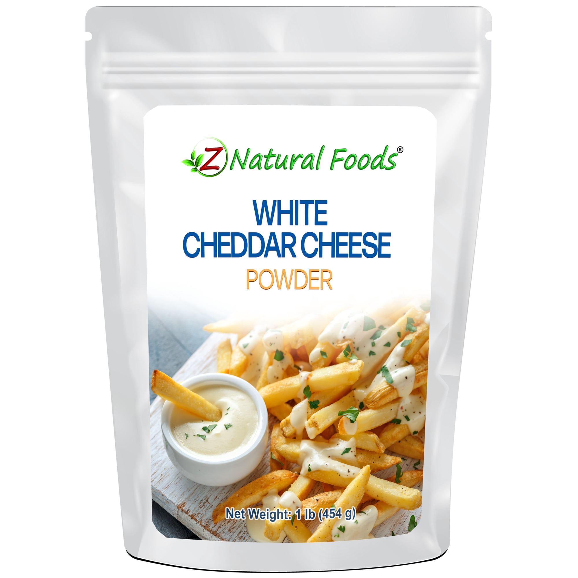 Z Natural Foods White Cheddar Cheese Powder Nutrition-Packed Creamy Cheese Powder Perfect for Pizza Mac and Cheese Soups Salads and More Non-GMO Gluten-Free Kosher 1 lb.