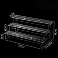 thumbnail image 2 of WinWay 2-5 Layers Acrylic Ladder Display Stand Perfume Doll Transparent Storage Rack,3 layers 35cm, 2 of 8