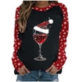thumbnail image 2 of Kcavykas Cardigans à Capuche Surdimensionnés pour Femmes, Mode de Noël Camouflage Imprimé Col Rond Épaule Manches Longues Chandail en Molleton, 2 of 4