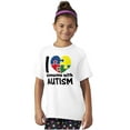 thumbnail image 4 of I Love Someone with Autism Puzzle Crewneck T Shirts Boy Girl Teen Brisco Brands XS, 4 of 5