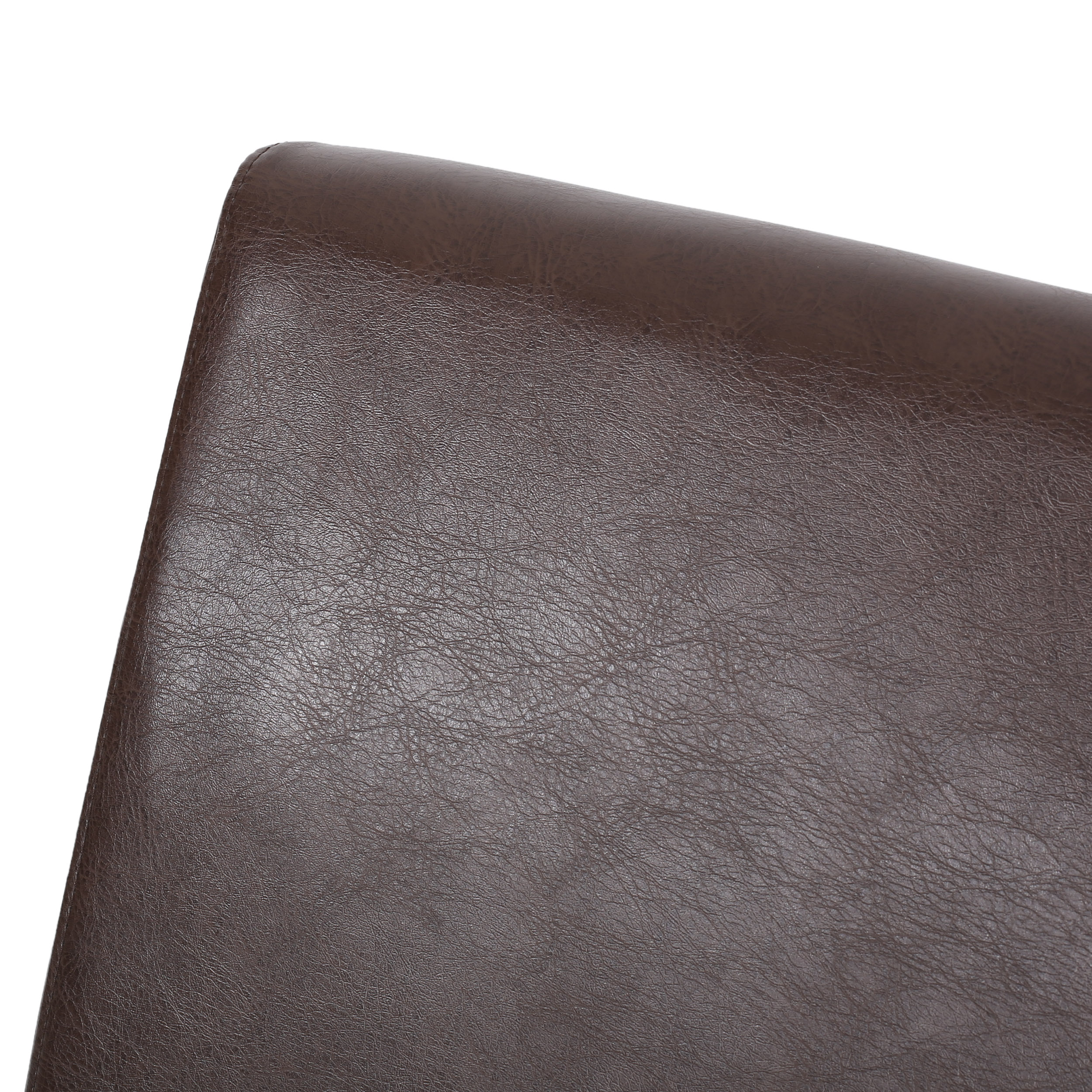 Noble House Monita Contemporary Faux Leather Dining Chairs, Set of 2, Dark Brown