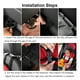thumbnail image 3 of Asiento De Automóvil Simple, Mesh De Aire Lavable Facric Plegable Corias Ajustables ASIENTO DE SEGURIDAD DE NIÑOS PORTABLES PARA Vacaciones Para Niños Pequeños, 3 of 7