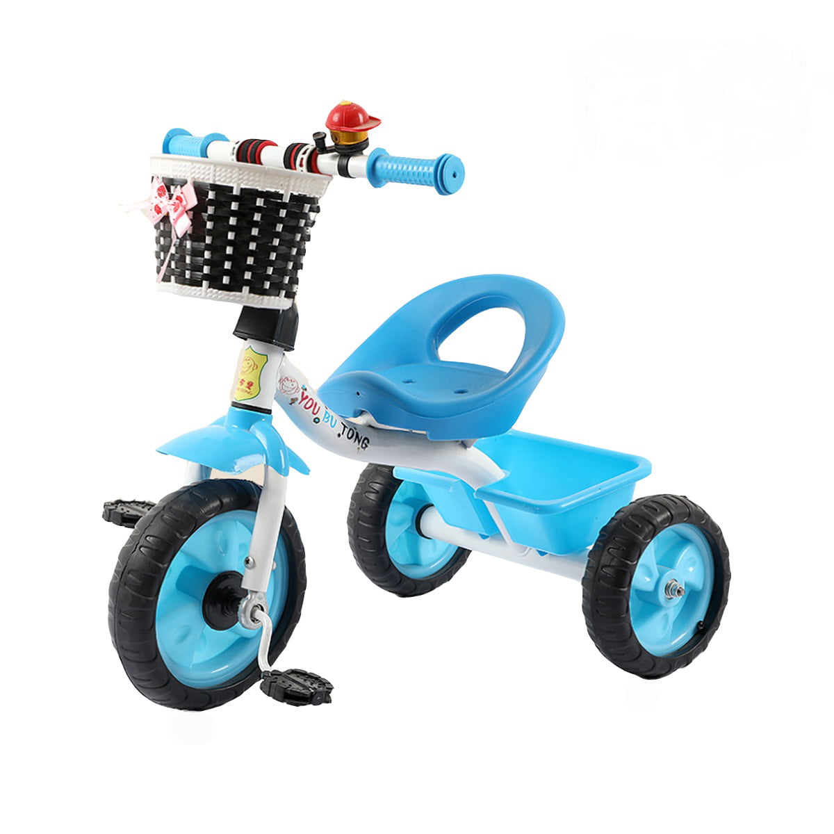 Baby Kids Toddler Tricycle Steel Stroller with Push Handle Foldable Pedal Bike 
