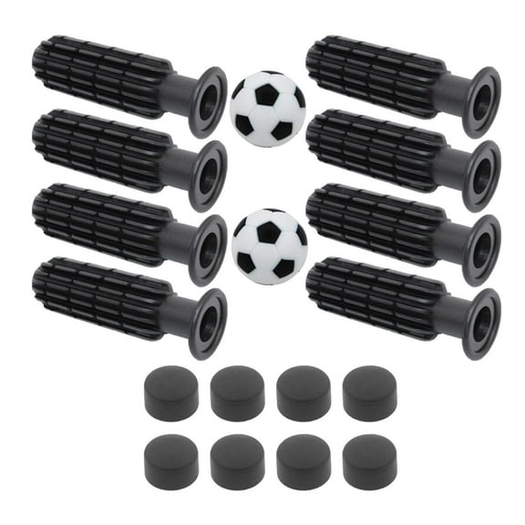 yotijay 8 Pieces Foosball Game Handle Replacement Handles Accessories Parts Table Football with 8 End with 2 Small Soccer Balls
