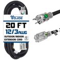 thumbnail image 1 of Cable de extensión YOJOE de 20 pies, calibre 12, 15 A, 125 V, interior/exterior, 1 of 7