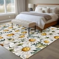 thumbnail image 4 of Farmhouse Daisy Area Rugs 5'x7', Washable Small Throw Rugs for Laundry Room Playroom, Spring Vintage Country Flower Plant Indoor Outdoor Rug Non-Slip Low Pile Carpet Runner Reversible Floor Mats, 4 of 8