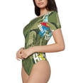 thumbnail image 3 of Picia Surfing Dinosaur Womens One Piece Swimsuits Modest Tummy Control Bathing Suits Lace Up Slimming Swim Suit-Medium, 3 of 9