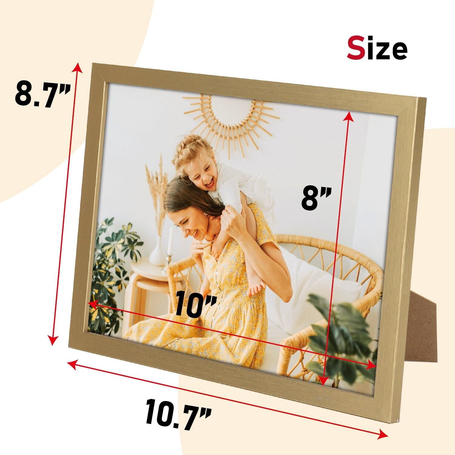 8x10 Picture Frames Set of 12, Multi Photo Frames Bulk for Picture Gallery Wall Hanging or Tabletop Display,Gold