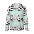 thumbnail image 2 of Lsque Cute Panda UPF 50+ Lightweight Sun Protection Men's Women's Long Sleeve Shirt, Hoodie Performance -Medium, 2 of 9