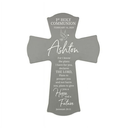 LifeSong Milestones 8x11.25in Black Wall Cross_Ashton 1st Holy Communion
