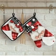 thumbnail image 4 of Valentines Day Oven Mitts and Pot Holders Set of 2, Heart Valentine''s Day Gnomes Heat Resistant Oven Mitts Kitchen Oven Glove for Cooking, Baking, 4 of 6