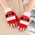 thumbnail image 4 of Gants Sans Doigts Mode Gants Demi-Doigts Doux Gants à Rabat pour Noël, 4 of 8