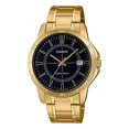 thumbnail image 1 of Reloj Casio Mtpv004 7c Hombre Acero Inoxidable Fechador Correa Dorado Bisel Dorado Fondo Negro, 1 of 5