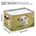 thumbnail image 3 of Storage Bins with Handle Fabric Organizer Basket Foldable Box 1 Pack Lovely Panda Baby 14.2x10.2x8.3, 3 of 8