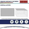thumbnail image 3 of Fence Privacy Screen 3' x 17' Heavy Duty Windscreen Fencing Mesh Fabric Cover for Patio Garden Backyard Lawn Carport Pool Fence, Red, 3 of 6