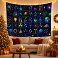 thumbnail image 3 of Neon Science Icons in a Starry Discovery Grid, Playful Digital Art for Science Lovers, STEM Wall Art, Back to School Gift, Tapestry Wall Hanging for Bedroom and Study Room, 3 of 7