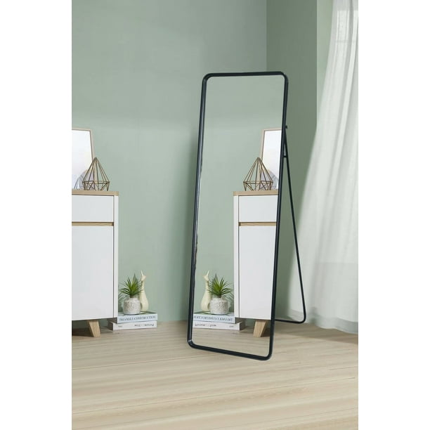 Full Length Mirror With Standing Holder Floor Large Wall Mounted Bedroom Dressing Wood Frame Natural Com Full Length Mirror With Standing Holder, Large Wall Mountable Mirror