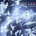 thumbnail image 1 of ZOIC 500 LED Christmas Wedding Party Fairy String Light Lamp 100 Meters (328 feet) 8 Modes 29V Memory Function White White, 1 of 7