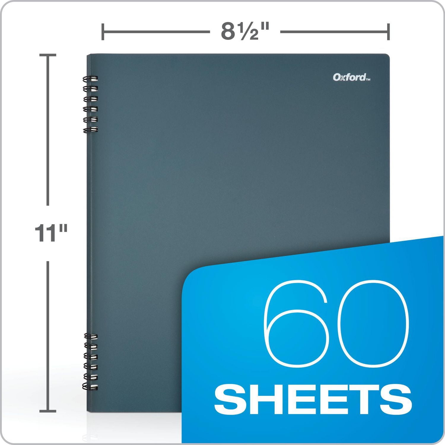 Oxford® Stone Paper Notebook, 8-1/2" x 11", 60 Sheets
